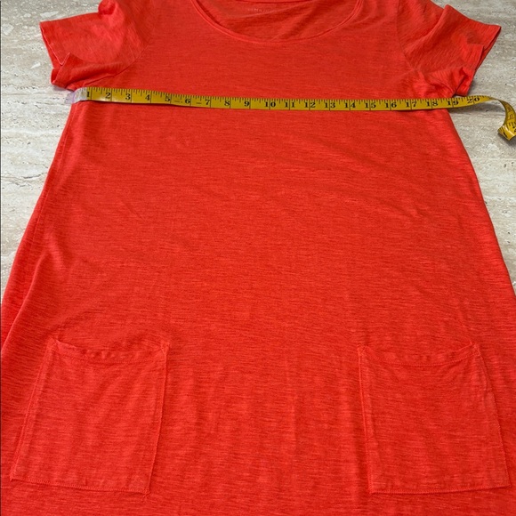 NWOT Orange Eileen Fisher Hemp & Organic Cotton dress, Excellent Condition. - Picture 5 of 12
